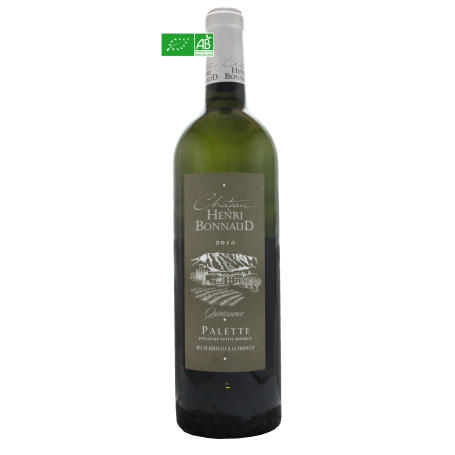 Palette blanc Quintessence 2015 Château Henri Bonnaud vin bio blanc de Provence