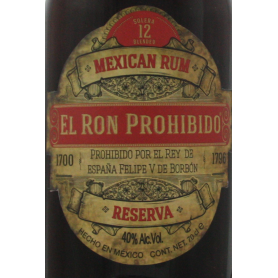 Rhum El Ron Prohibido Habanero 12 ans
