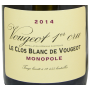 Clos blanc de Vougeot vin biodynamie Vougeraie 2014