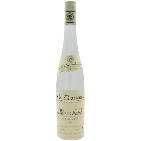 Mirabelle Prestige eau de vie traditionnelle d'Alsace Val de Villé Distillerie Massenez
