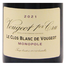Vougeot 1er Cru Le Clos Blanc de Vougeot 2021 Domaine de la Vougeraie