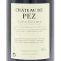 Château de Pez 2015 : grand vin de Saint Estèphe, rive gauche à Bordeaux, vin rouge du Médoc.