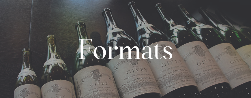 Format des vins : demi-bouteille, bouteille, magnum, bib,...