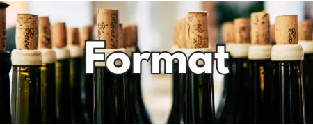 Format des vins : demi-bouteille, bouteille, magnum, bib,...